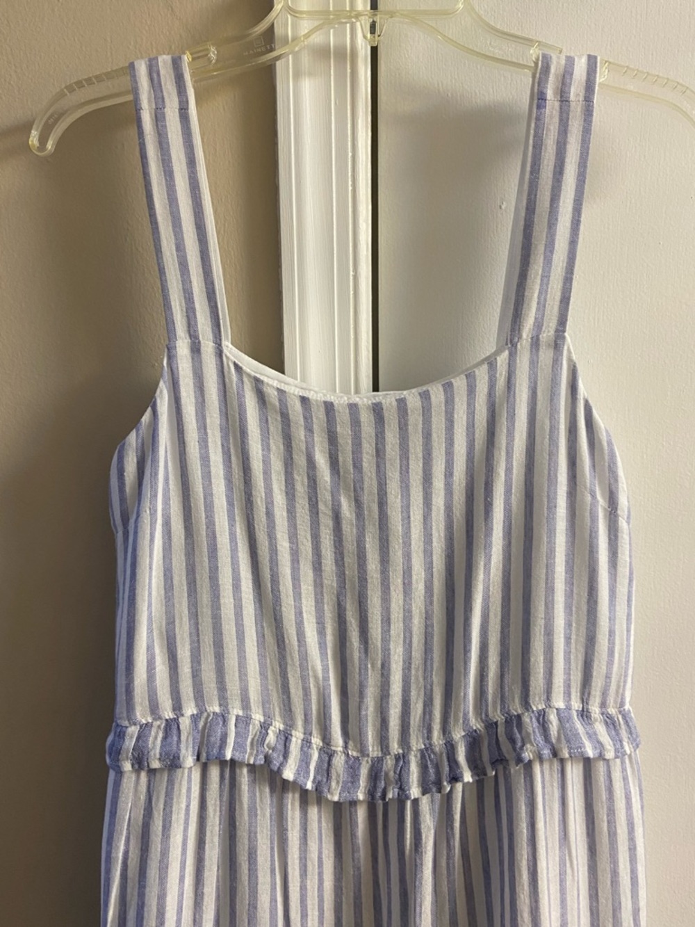 Rails Sandy mini dress blue iris striped linen blend Medium - Picture 9 of 13